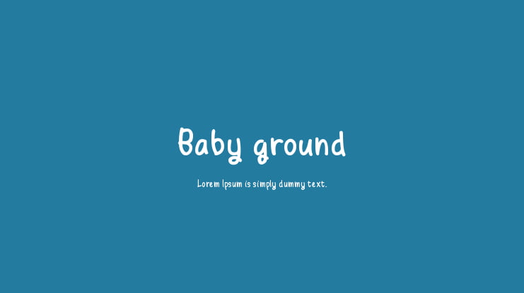 Baby ground Font