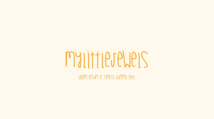 MyLittleJewels Font