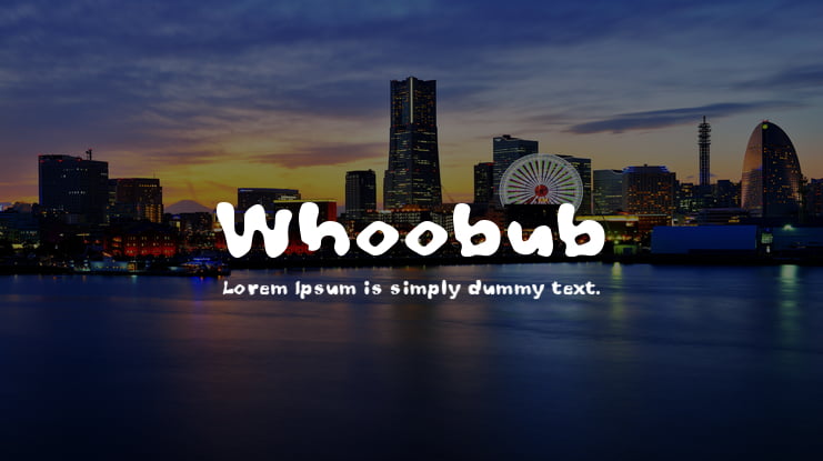Whoobub Font