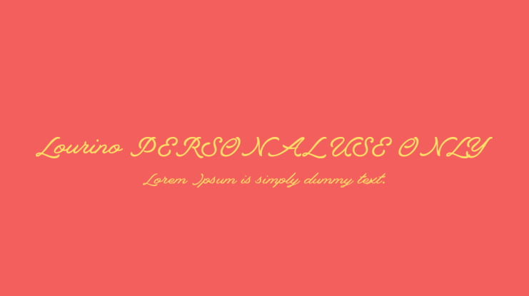 Lourino PERSONAL USE ONLY Font