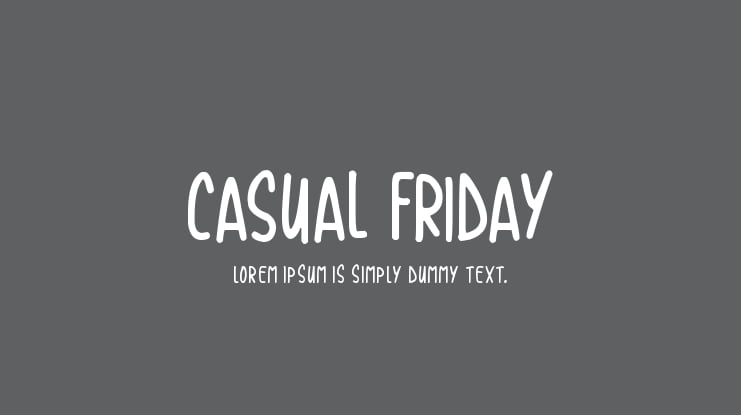 Casual Friday Font Family