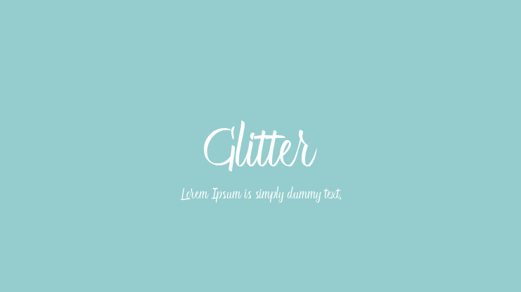 Glitter Font