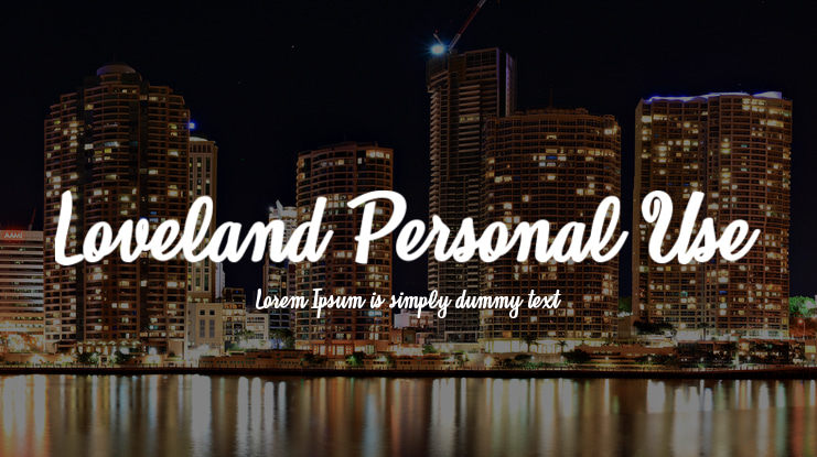 Loveland Personal Use Font