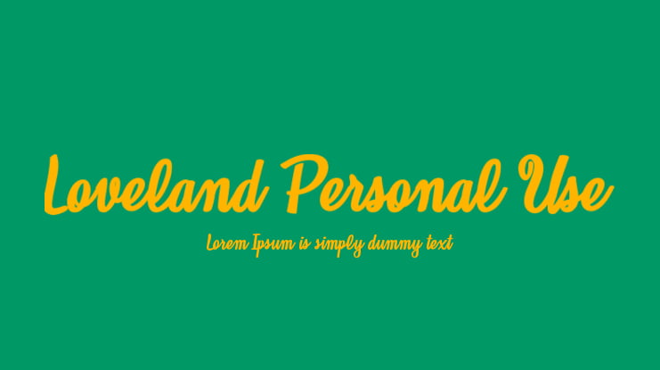 Loveland Personal Use Font