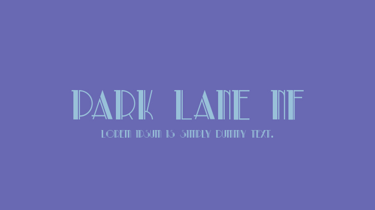 Park Lane NF Font