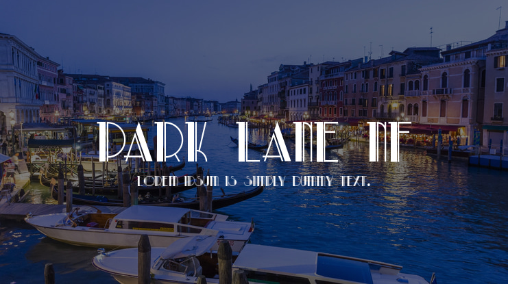 Park Lane NF Font