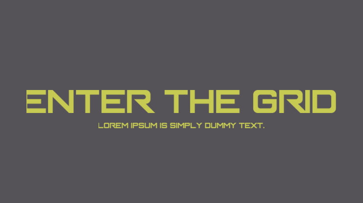 Enter The Grid Font