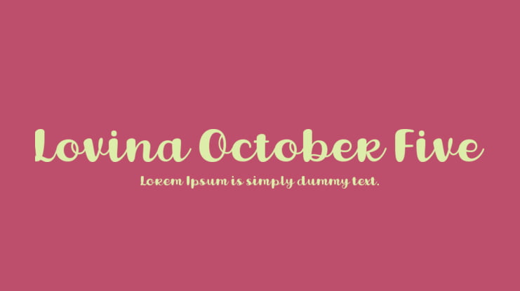 Lovina October Five Font Family