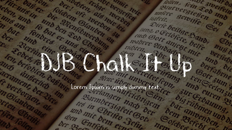 DJB Chalk It Up Font