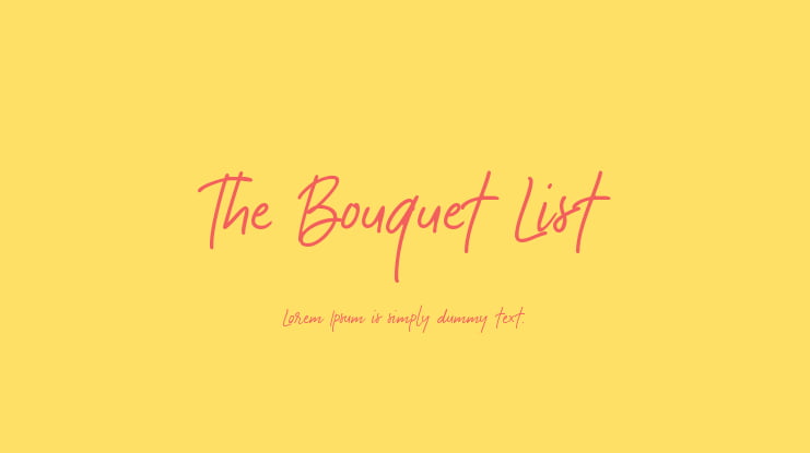 The Bouquet List Font Family