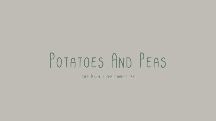Potatoes And Peas Font
