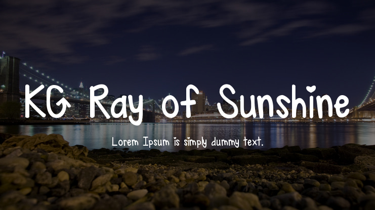 KG Ray of Sunshine Font