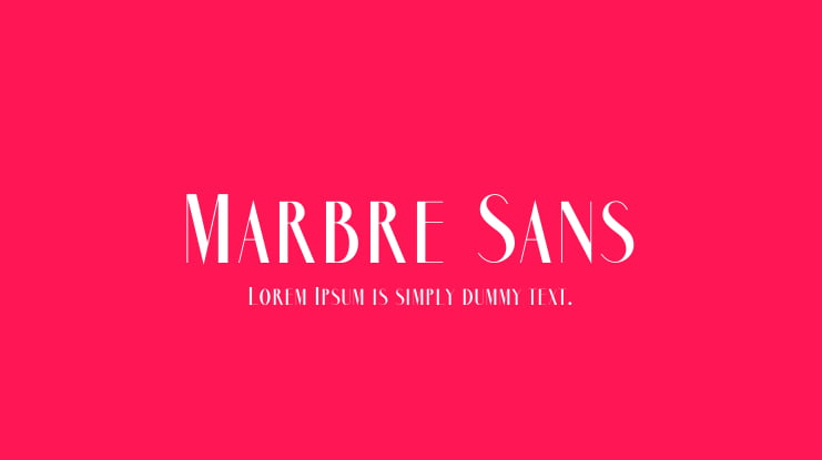 Marbre Sans Font Family