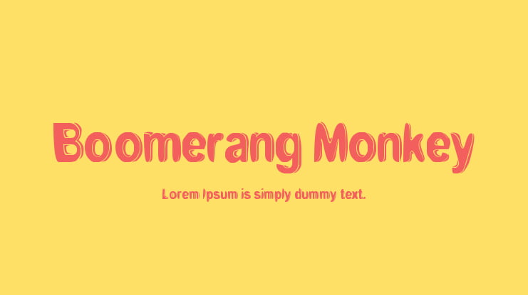 Boomerang Monkey Font Family