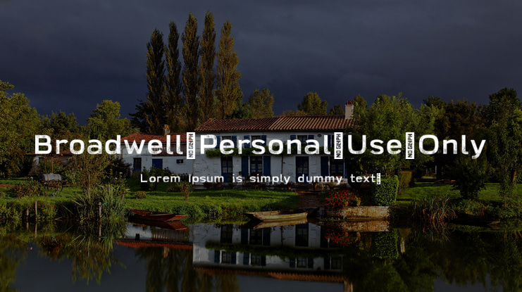 Broadwell-Personal-Use-Only Font