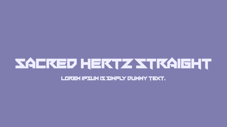 Sacred Hertz Straight Font Family