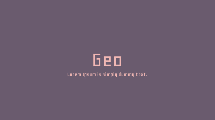 Geo Font Family