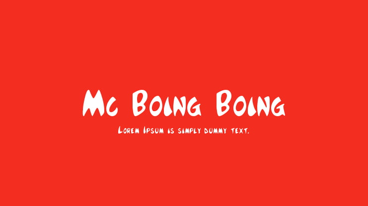 Mc Boing Boing Font