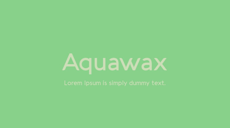 Aquawax Font Family