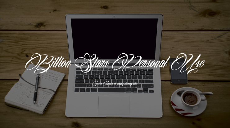 Billion Stars Personal Use Font