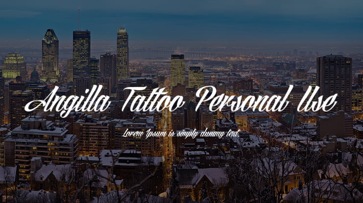 Angilla Tattoo Personal Use Font