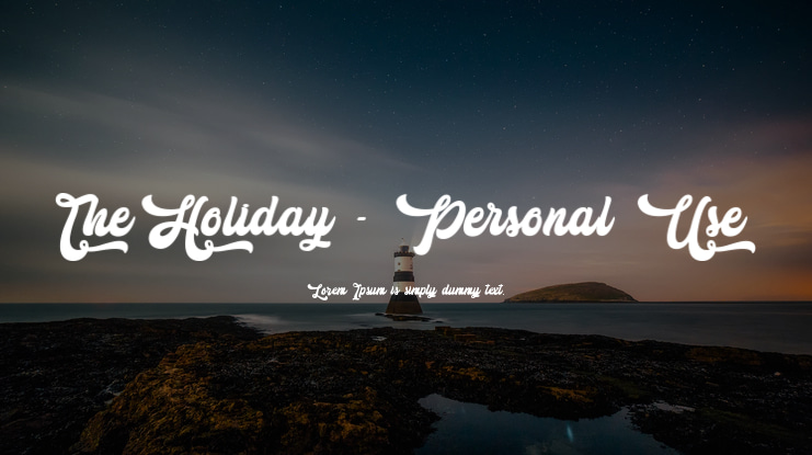The Holiday - Personal Use Font