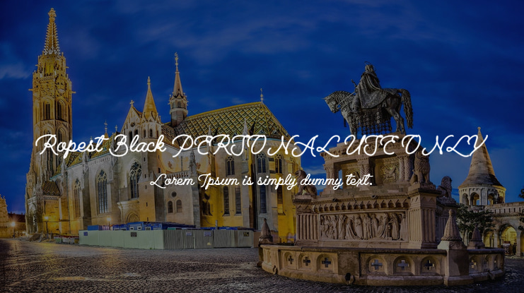 Ropest Black PERSONAL USE ONLY Font Family