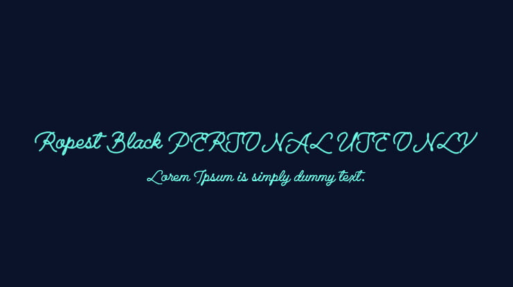 Ropest Black PERSONAL USE ONLY Font Family