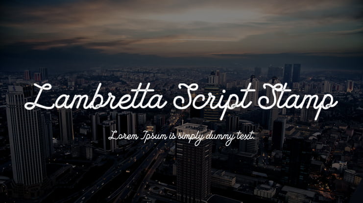 Lambretta Script Stamp Font Family