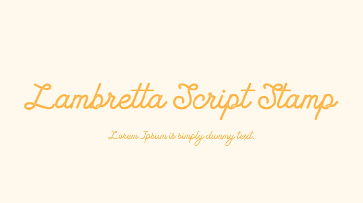 Lambretta Script Stamp Font Family