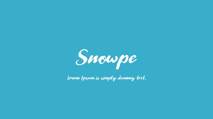 Snowpe Font Family