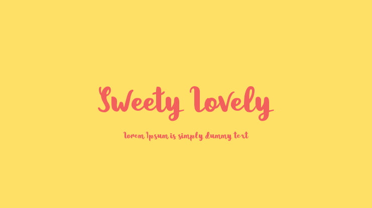 Sweety Lovely Font