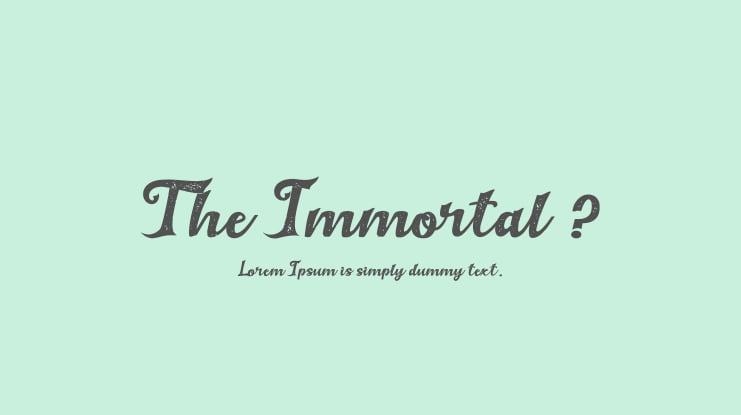 The Immortal 1 Font Family