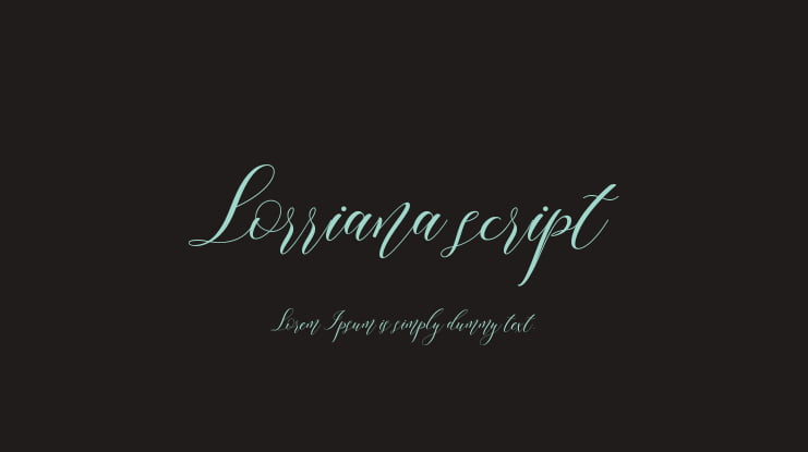 Lorriana script Font