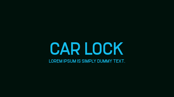 Car Lock Font