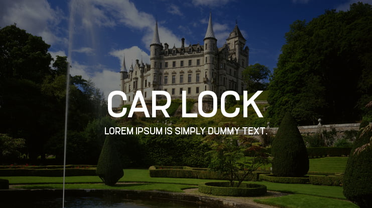Car Lock Font