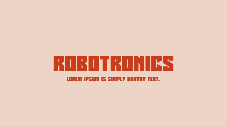 Robotronics Font Family