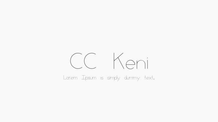 CC Keni Font