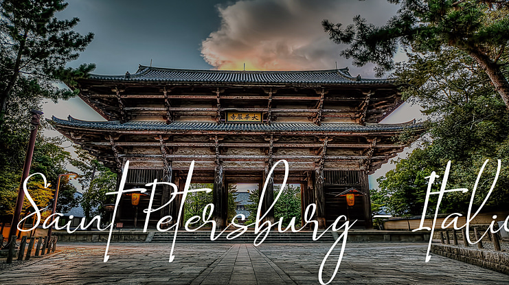 Saint Petersburg - Italic Font