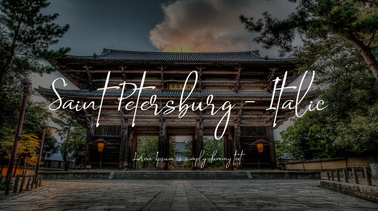 Saint Petersburg - Italic Font