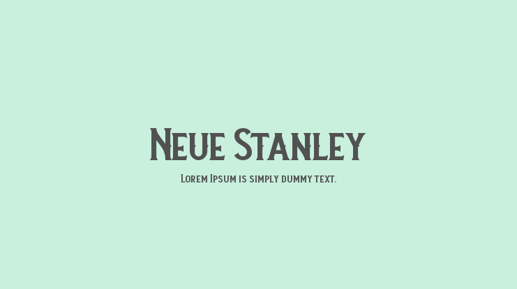 Neue Stanley Font Family