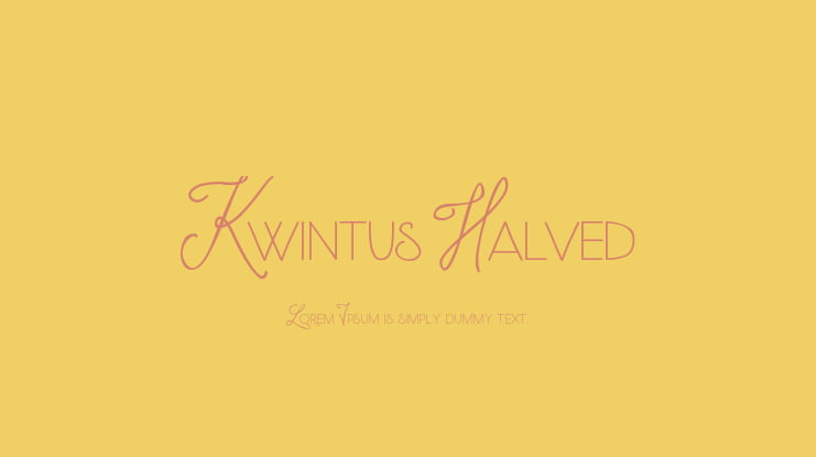 Kwintus Halved Font