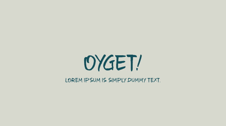 Oyget! Font Family