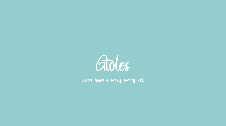 Gtoles Font