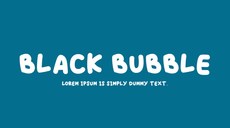 BLACK BUBBLE Font