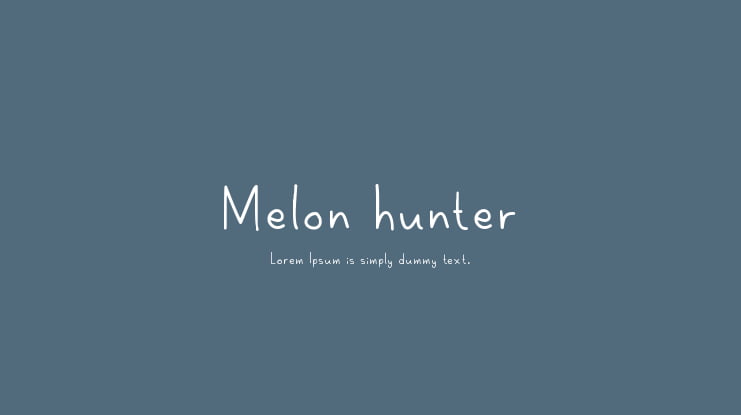 Melon hunter Font