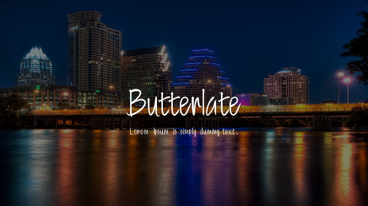 Butterlate Font