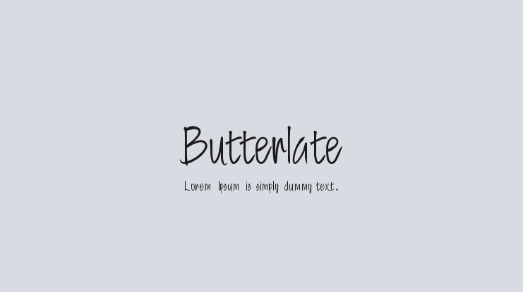 Butterlate Font