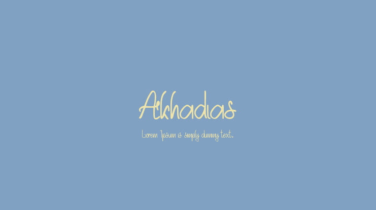 Akhadias Font
