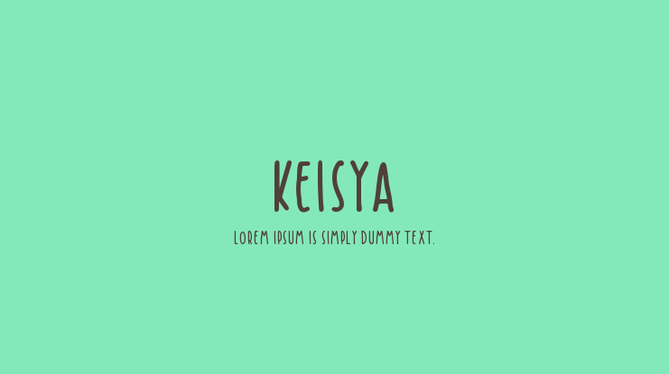 Keisya Font
